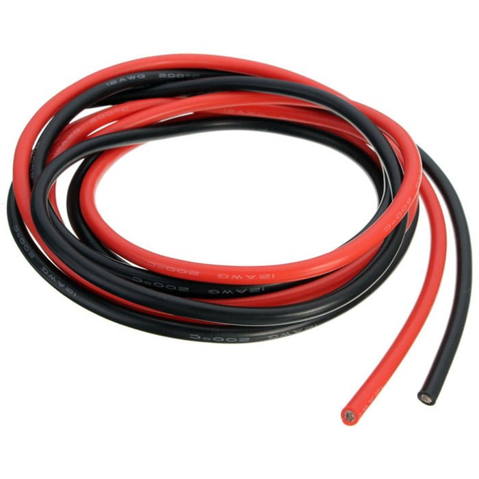 Silicone Braided Copper Wire 12AWG 2Pin 5m