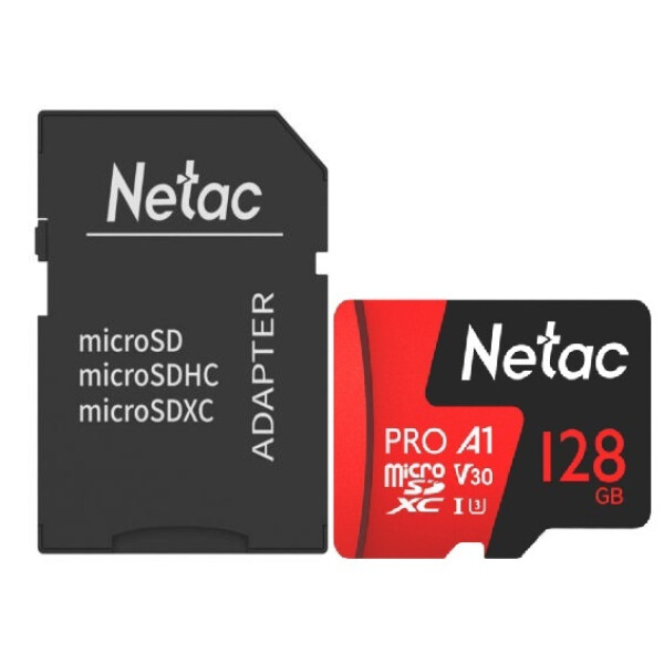 microSDXC UHS-I U3 memory card NETAC P500 Extreme Pro 128 GB