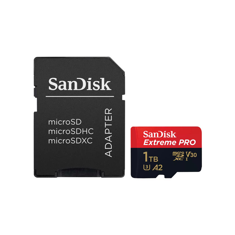 Memory Card SanDisk Extreme Pro 1TB microSDXC Class 10 UHS-I U3 V30 A2 + SD Adapter