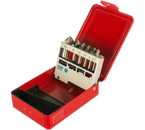 Set of 6 countersunk holes (6.3; 8; 10; 12; 16; 20) Bucovice Tool 741805