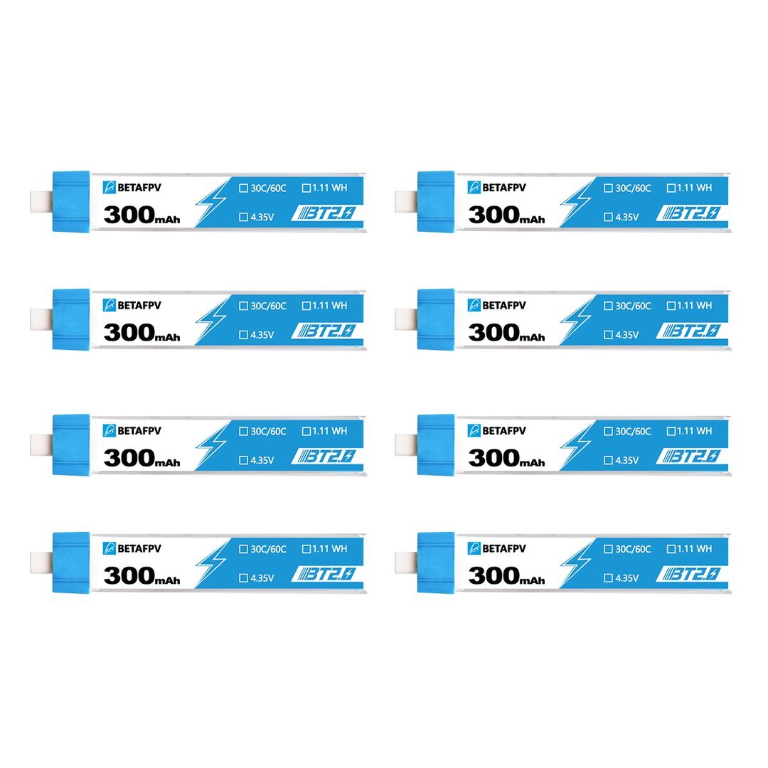 Battery BETAFPV 300mAh 1S 30C LiHV (8 pieces)