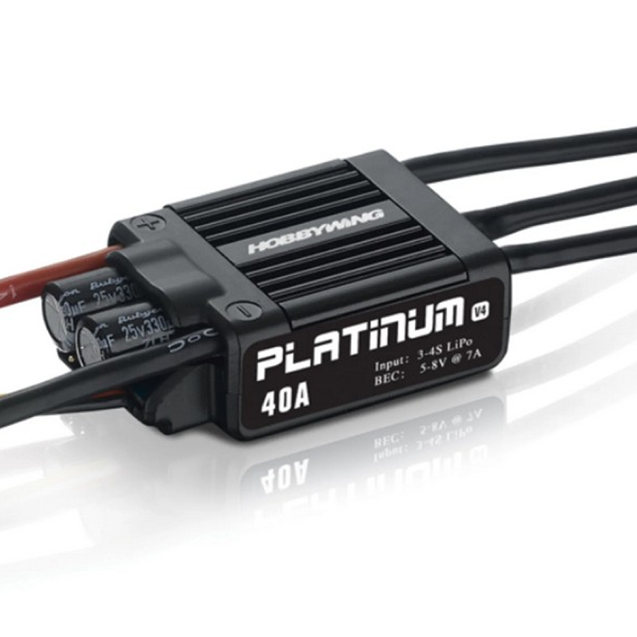Speed ​​controller HobbyWing Platinum Pro 40A V4 3-4S WEIGHT 7A ESC (HWA30215001)