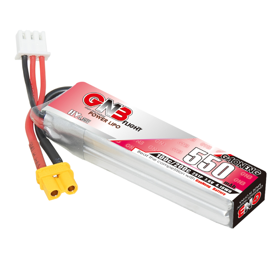 Battery GNB 550mah 2S 100C LiHV (XT30) (Pack of 2)