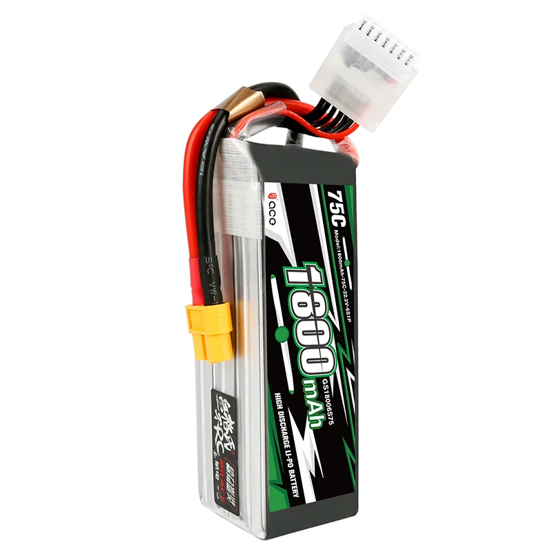 Battery Tattu Gens Ace 1800mAh 6S 75C 22.2V LiPo XT60