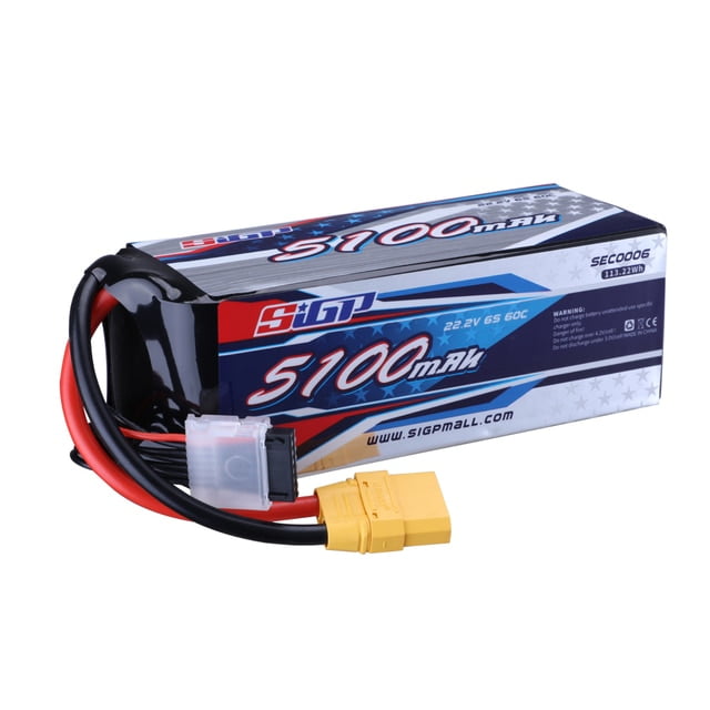 Rechargeable battery Sigp 6s RC Lipo 22.2V 5100mAh