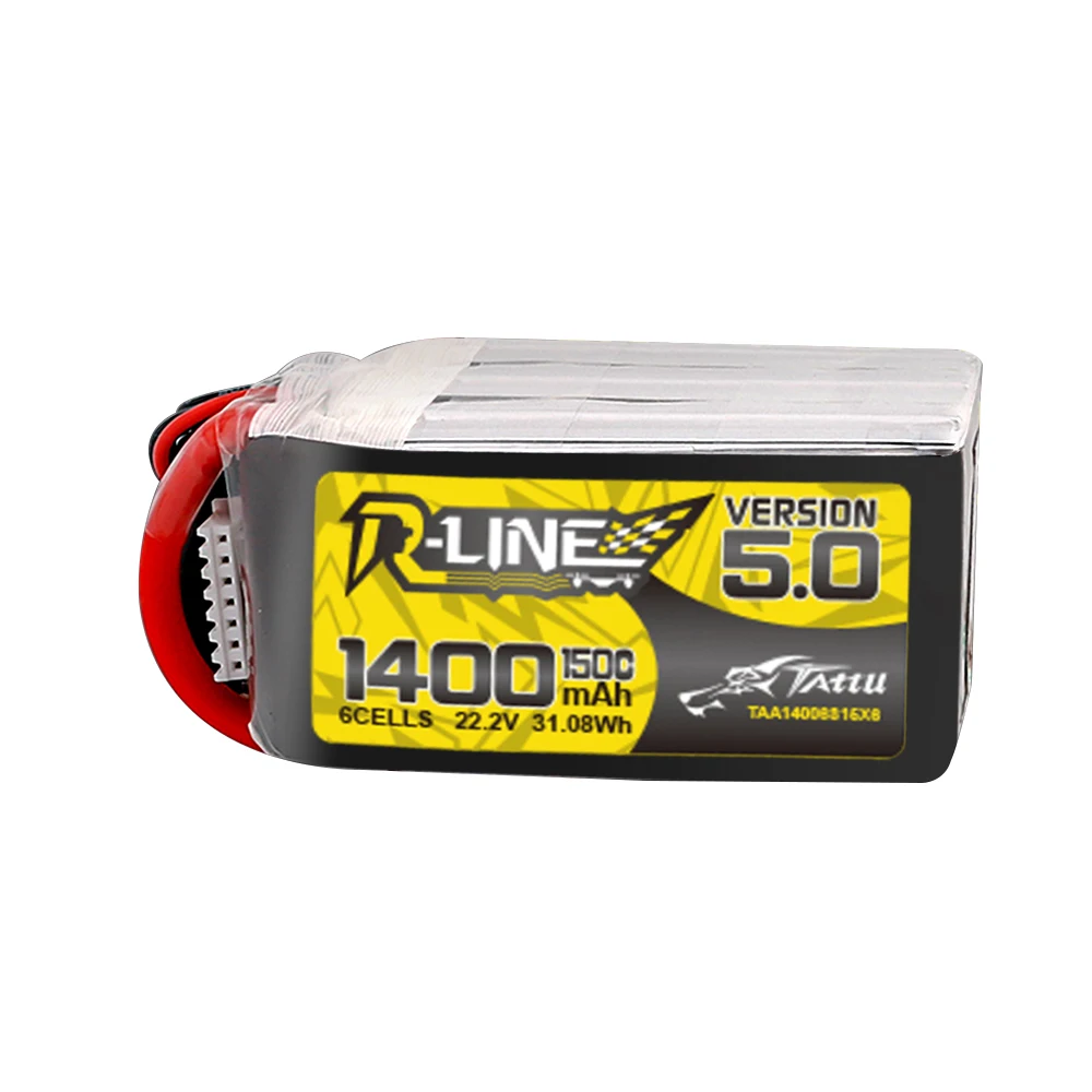 Battery Tattu R-Line V5.0 1400mAh 6S 150C lithium battery (XT60)