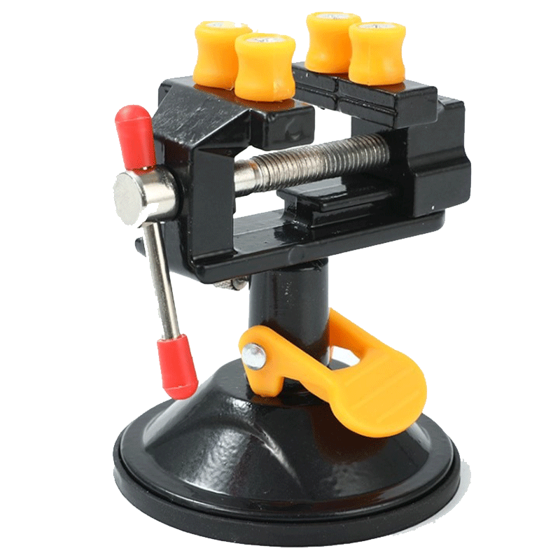 Mini vise with suction cup