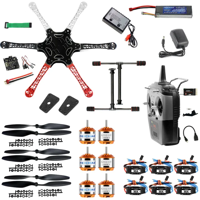 Radio controlled drone quadcopter F550 self-assembly kit